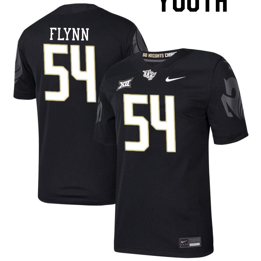 Youth #54 Waltclaire Flynn UCF Knights Big 12 Conference College Football Jerseys Stitched-Black